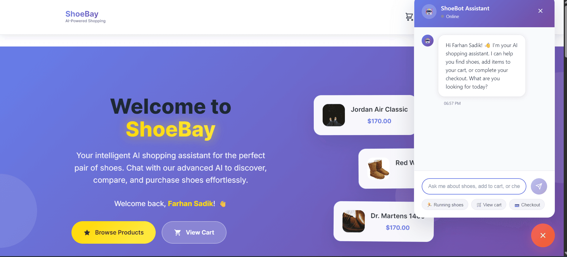 Shoe Bay - AI Shoe Assistant