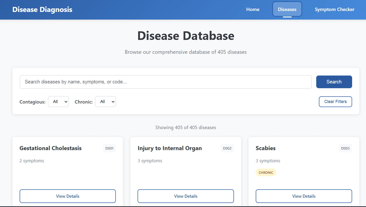 Disease Diagnosis & Symptom Checker